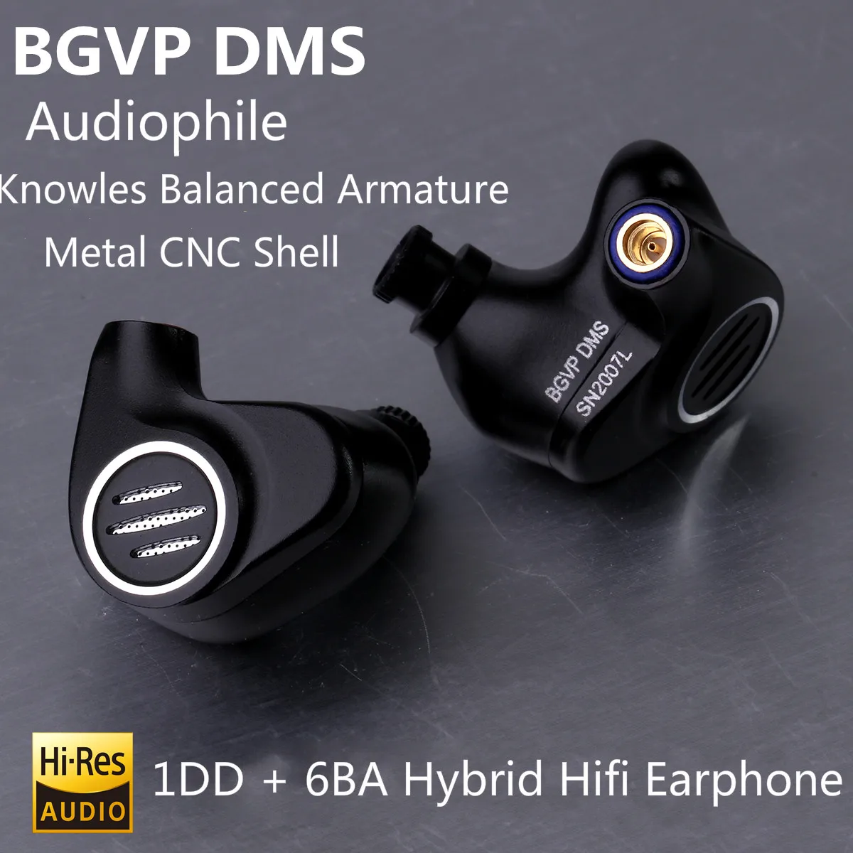 BGVP DMS 1DD+6BA Balanced Armature Hybrid In-ear