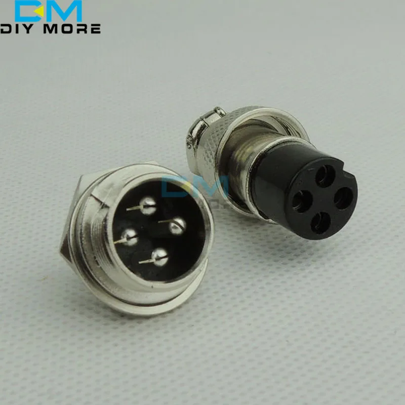 Panel Mount Universal Aviation Connector 6 Pin 16mm Dia Screw GX16 AC1200V