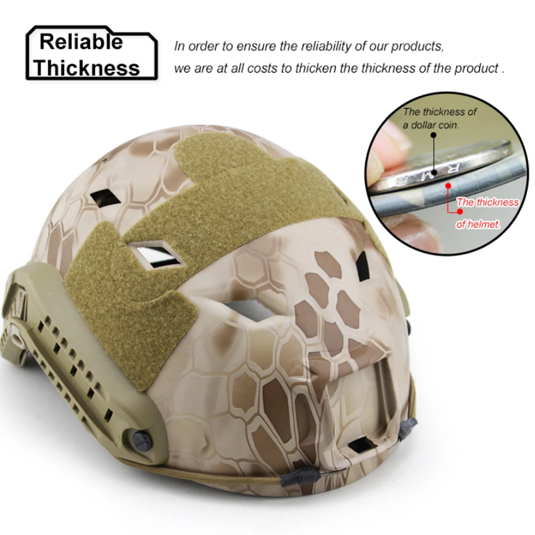 

WST FAST Pore-rhomb Camouflage Tactics Protective Helmet Tactical Toy Accessories for Outdoor Activity