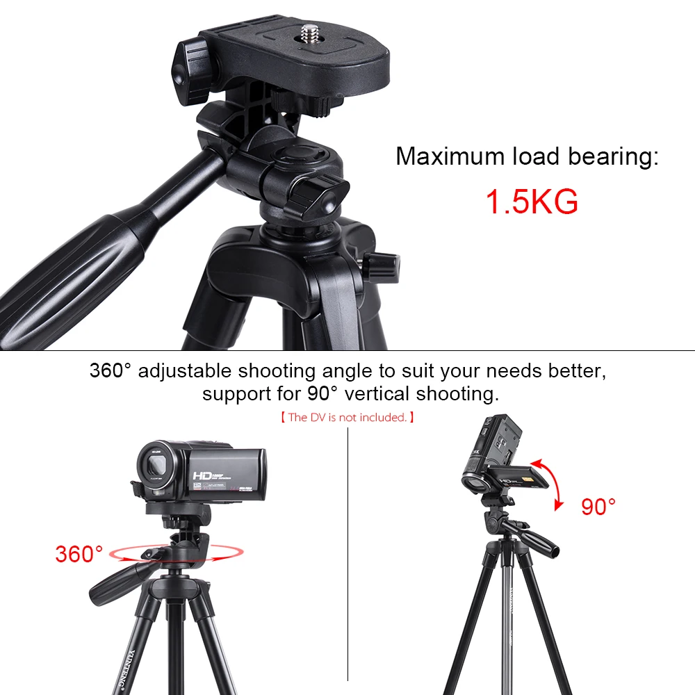 Yunteng vct-520rm Портативный Камера штатив Алюминий сплав штатив с Универсальный смартфон крепление для Sony ILDC цифровой Камера