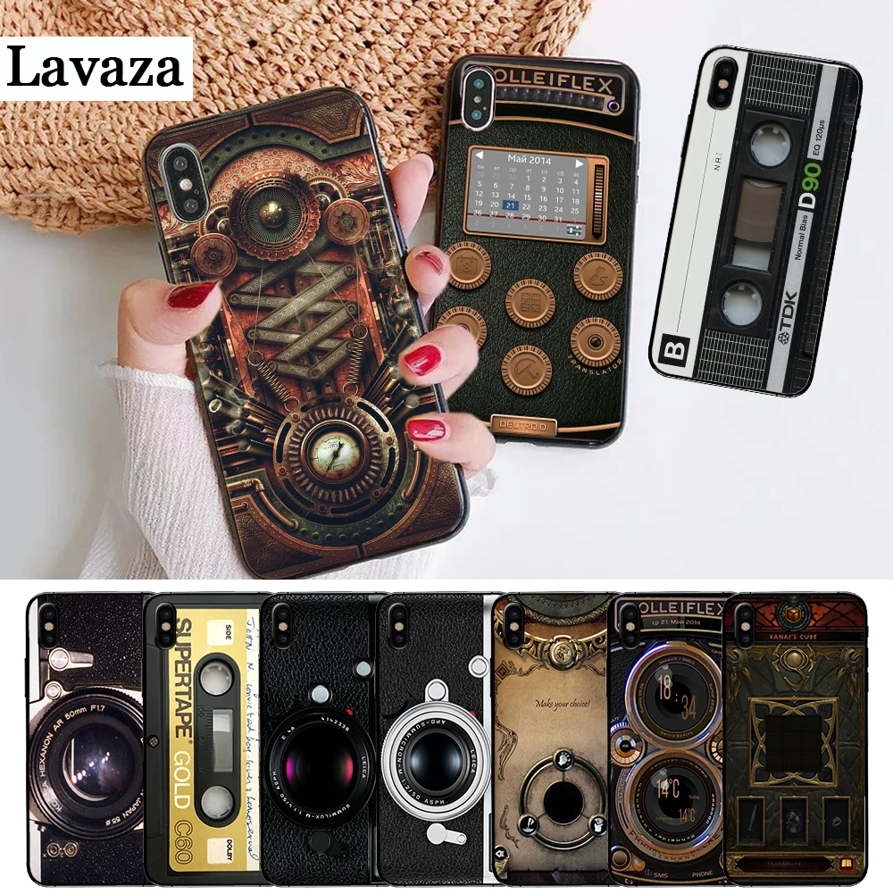 

Lavaza retro tape volume Camera Silicone Case for iPhone 5 5S 6 6S Plus 7 8 X XS Max XR