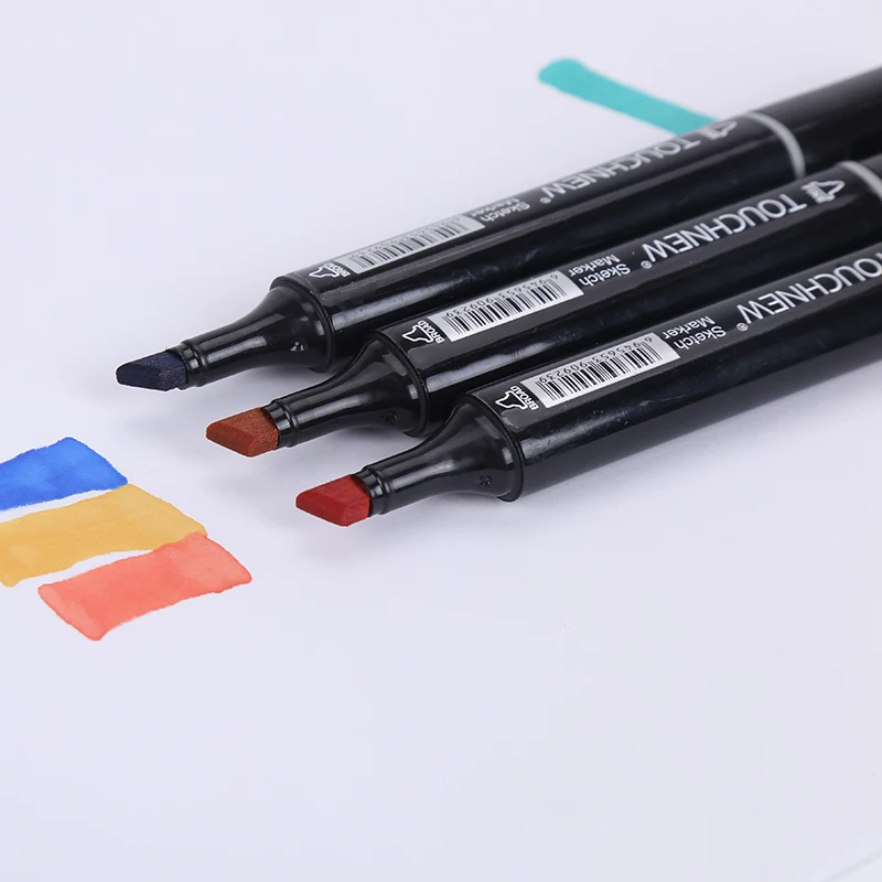 Online TOUCHNEW 168 Farbe Kunstmarkierungen Pinsel Stift Für Schule Dual Headed Marker Für Draw Manga Animation Design Kunst Liefert