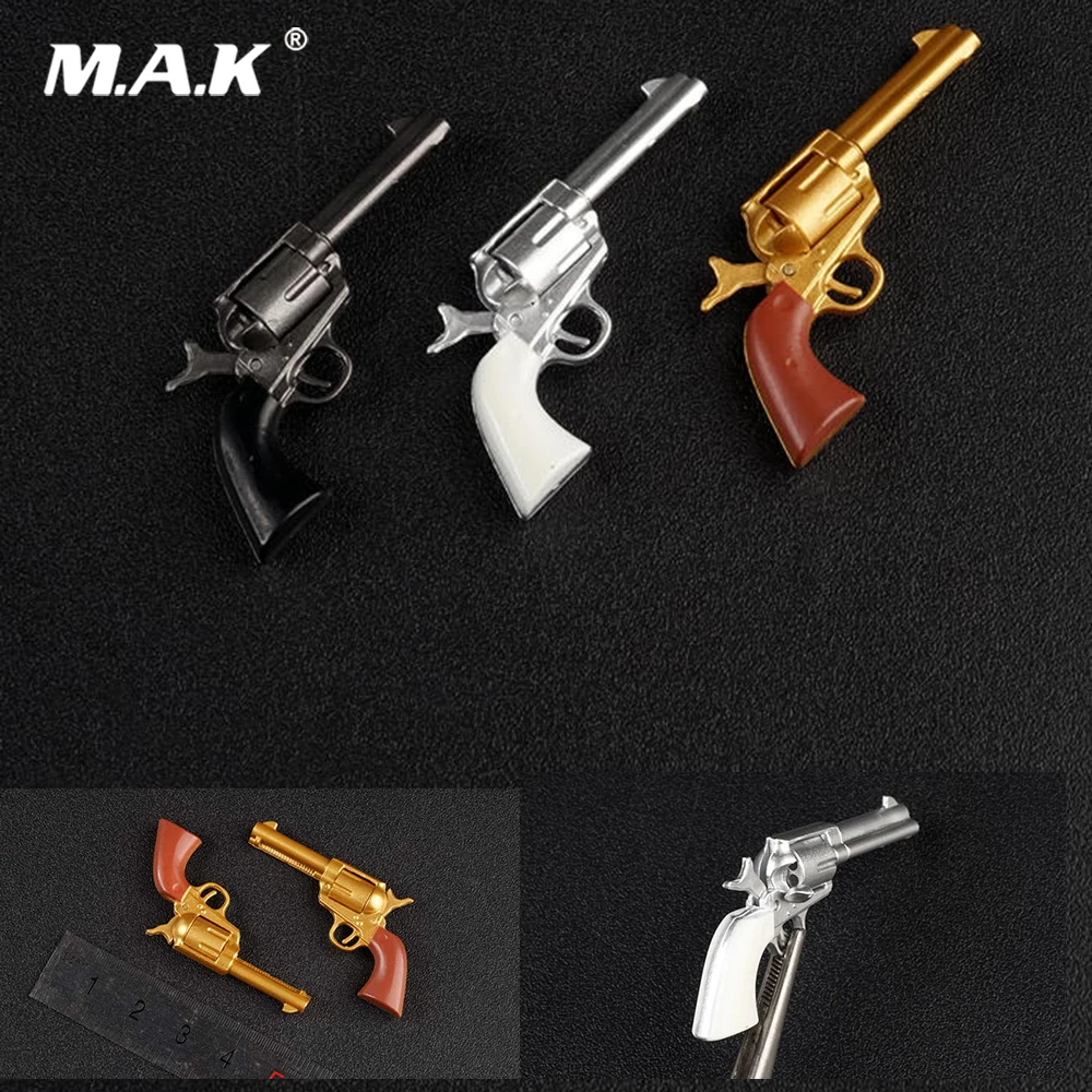 1//6 Scale Weapon Model Black Revolver Gun Model Toy For 12/" Action Figure