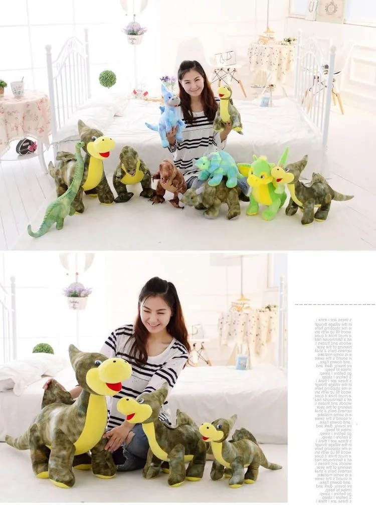 Милые тираннозавр рекс драконы longnecked динозавра трицератопса динозавров кукла плюшевые игрушки для детей подарок на день рождения Обувь