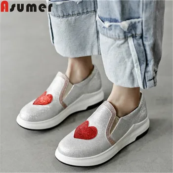 

ASUMER fashion new shoes woman round toe Casual flats women round toe mixed colors flat with spring autumn shoes woman big size