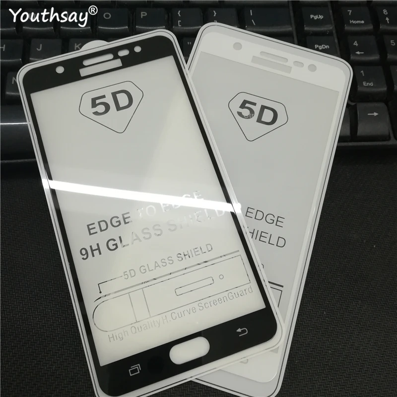 5D full cover 9H Premium Tempered Glass For Samsung Galaxy J7 Max Screen Protector Toughened protective film | Мобильные телефоны и