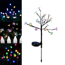 Светодиодный светильник на солнечной энергии, дерево, наружная садовая лужайка, Ландшафтная лампа, 20 светодиодный s Солнечная лампа, патио, забор для рождественской елки, свадебное украшение