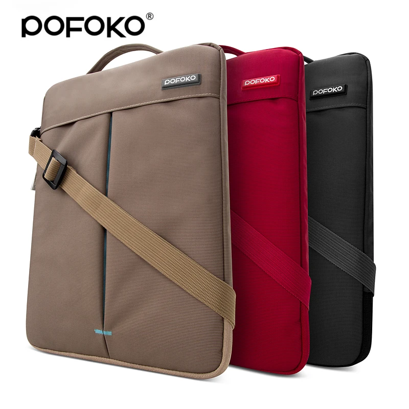 POFOKO waterpoof 11 13 inch laptop sleeve case messenger bag for