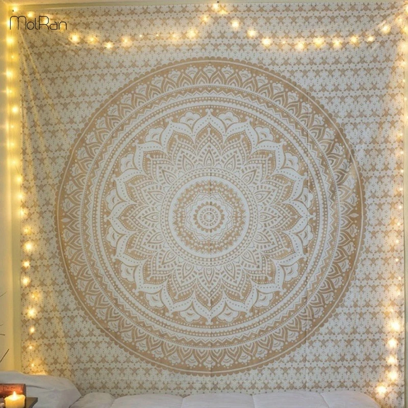 

Hottest Mandala Tapestry Boho Style Wall Hanging Polyester Bohemian Tablecloth Bedspread Throw Blanket Yoga Mat Tapestry 150*200