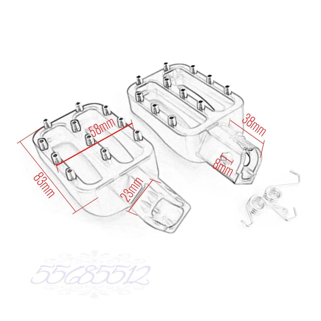 

Foot Pegs Rest For XR50 CRF50 SDG 107 SSR 125CC V FP10R Pit Dirt Bike