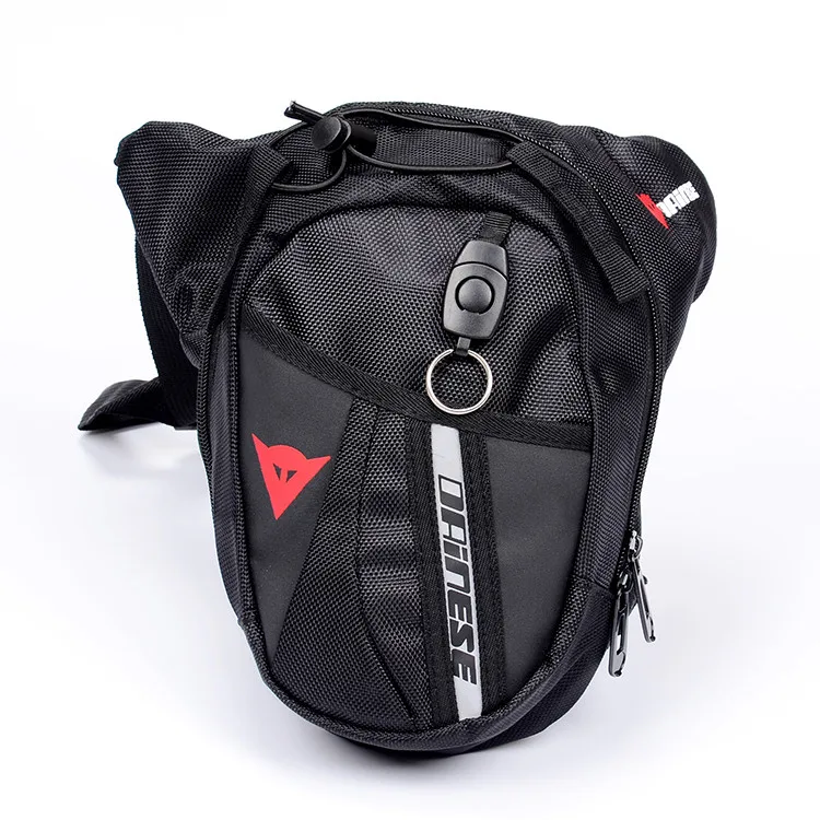 Black Drop Leg Motorcycle Cycling Fanny Pack Waist Belt Bagin Top