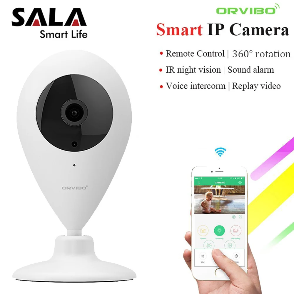 IP камера ORVIBO SC10W с Wi Fi HD 720P инфракрасное ночное видение микрофоном для умного дома