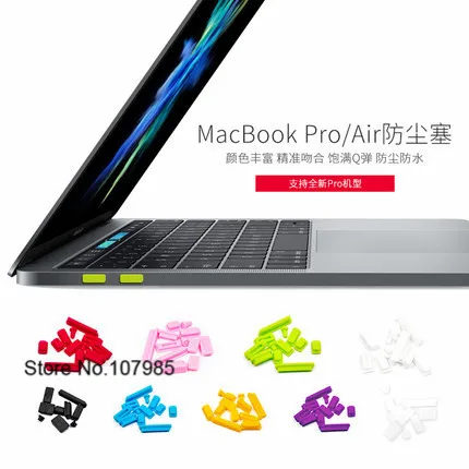 

Silicone Dust Plug Protector Sets for MacBook Pro 13 15 with/without Touch bar A1706 A1708 A1707 A1534 Laptop Dust Plugs Ports