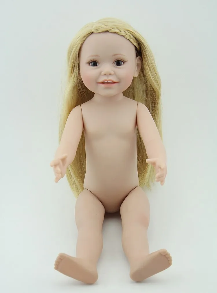 NPK силиконовые реборн Младенцы реальные 45 см мини реалистичные стоячие виниловые обнаженные куклы дети девочка кукла 18 дюймов игрушки для детей Brinqued