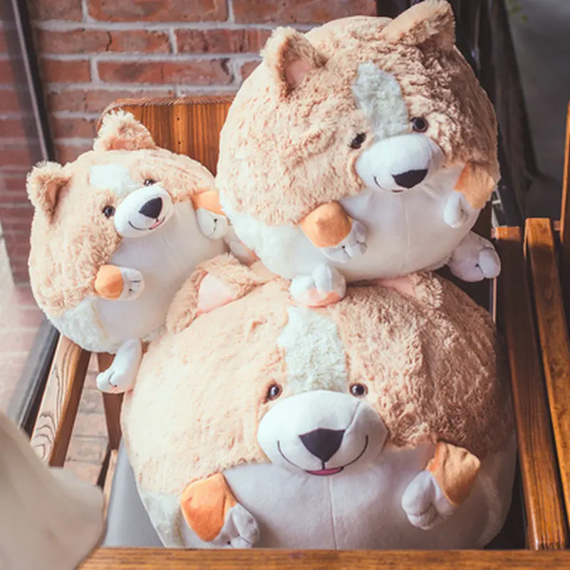 

20-50cm Corgi dog plush toy doll children's birthday present spherical pillow creative female birthday gift doll