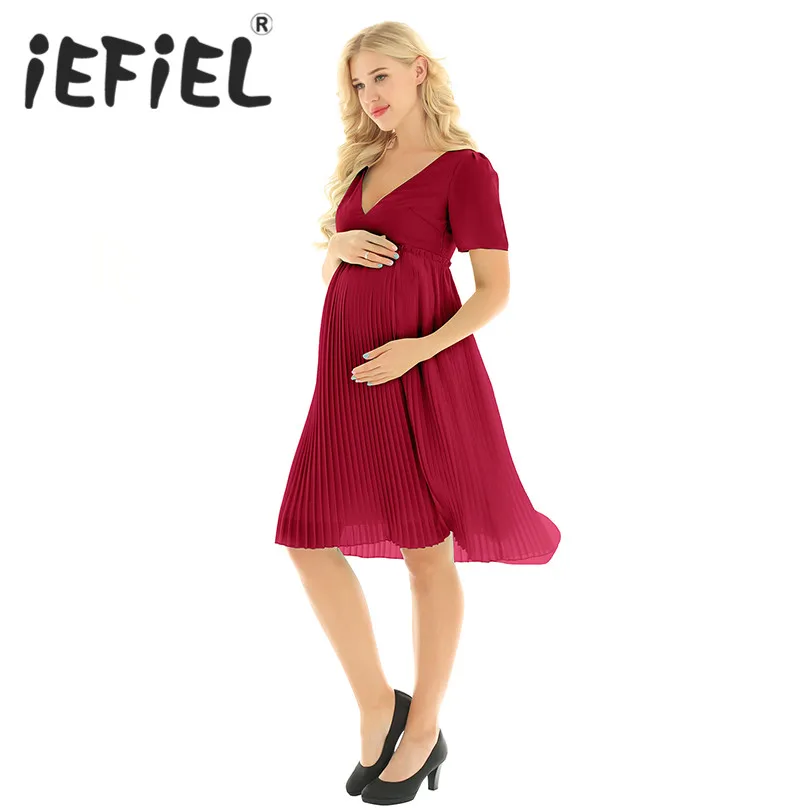 deep v neck chiffon dress