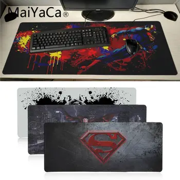 

MaiYaCa New Designs Marvel Superman Customized laptop Gaming mouse pad Locking Edge Rubber Large Mousepads