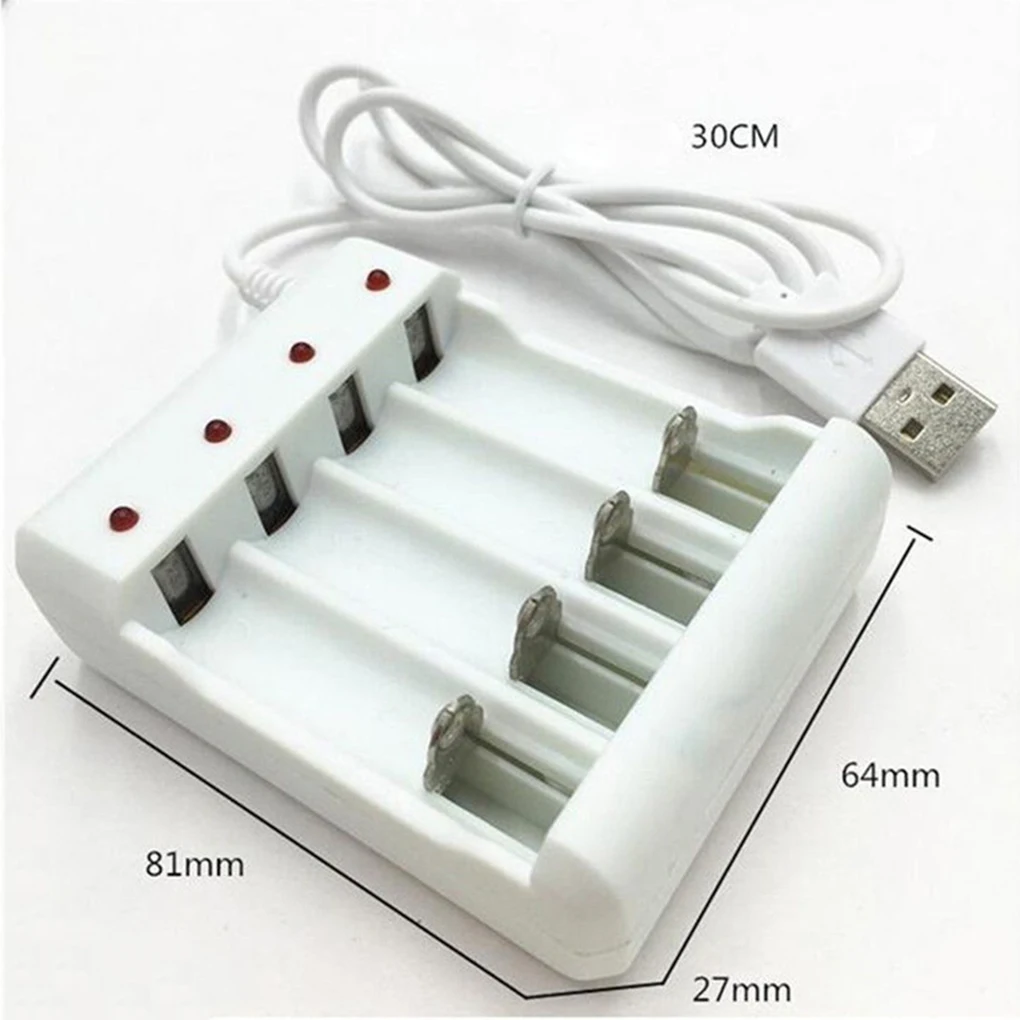 USB 4 Slots Fast Charging Battery Charger Short Circuit Protection AAA and AA Rechargeable Battery Station USB 4 Slots Fast Charging Battery Charger Short Circuit Protection AAA and AA Rechargeable Battery Station