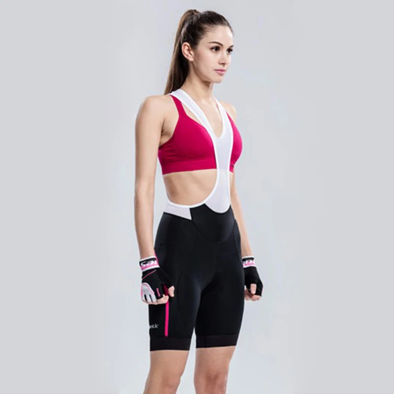 

SANTIC Women Cycling Shorts Summer Ladies 4D Padded Bib Short Shockproof Bicycle Shorts Breathable MTB Bike Underwear Sportswear