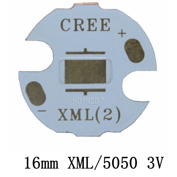 10 шт. 20 мм Cooper PCB Cree XPG XPG2 XPE XPE2 XML XML2 XHP50 XHP70 MKR 4 шт. 3535 светодиодный XPE XTE 6 в/12 В светодиодный радиатор 16 мм медная печатная плата