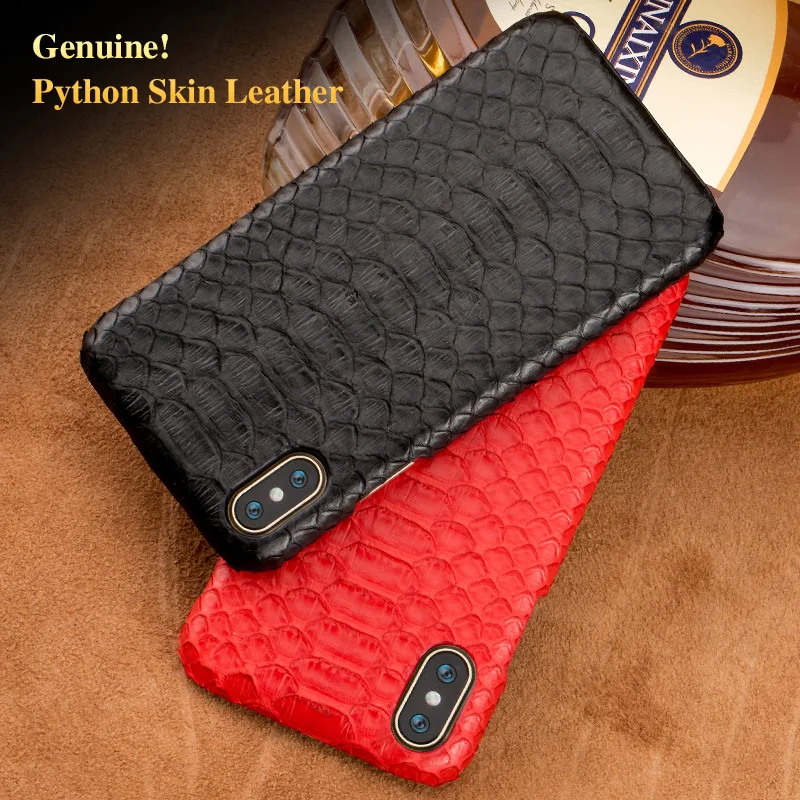 

Natural Python Skin Phone Case For iPhone 11 11 pro X 6 6S 7 8 Plus 6p 6sp 7plus 8plus 100% Genuine Leather Handmade back cover