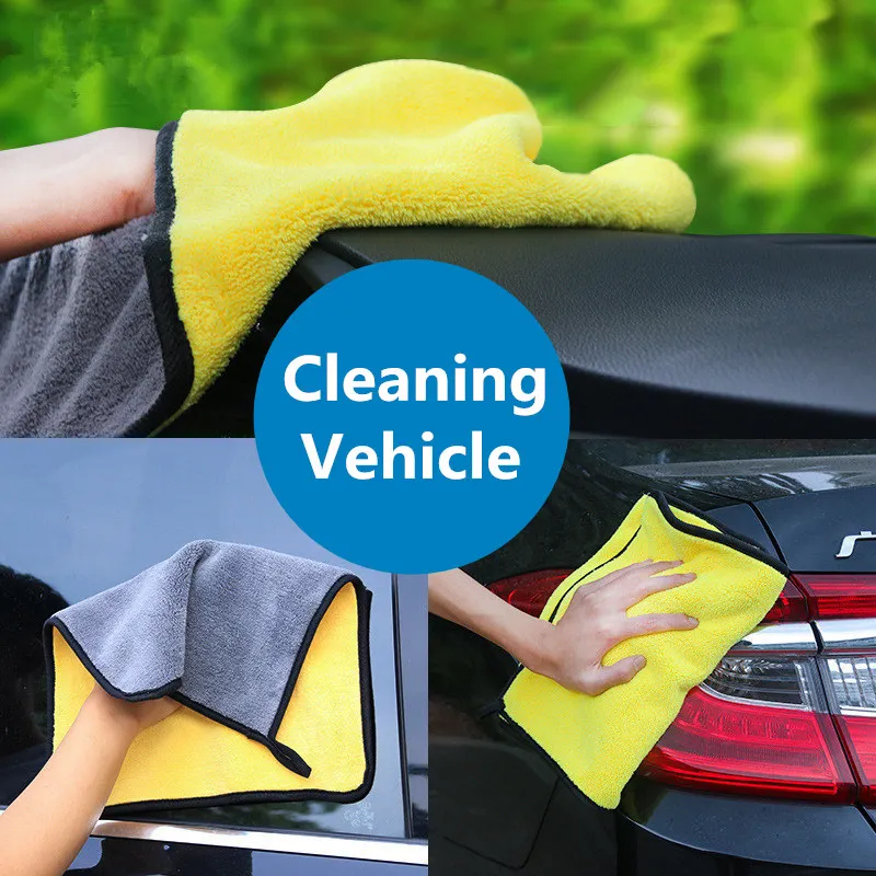 30cm Car Cleaning Scouring Pad Washing Towel Thick Plush Microfiber ...