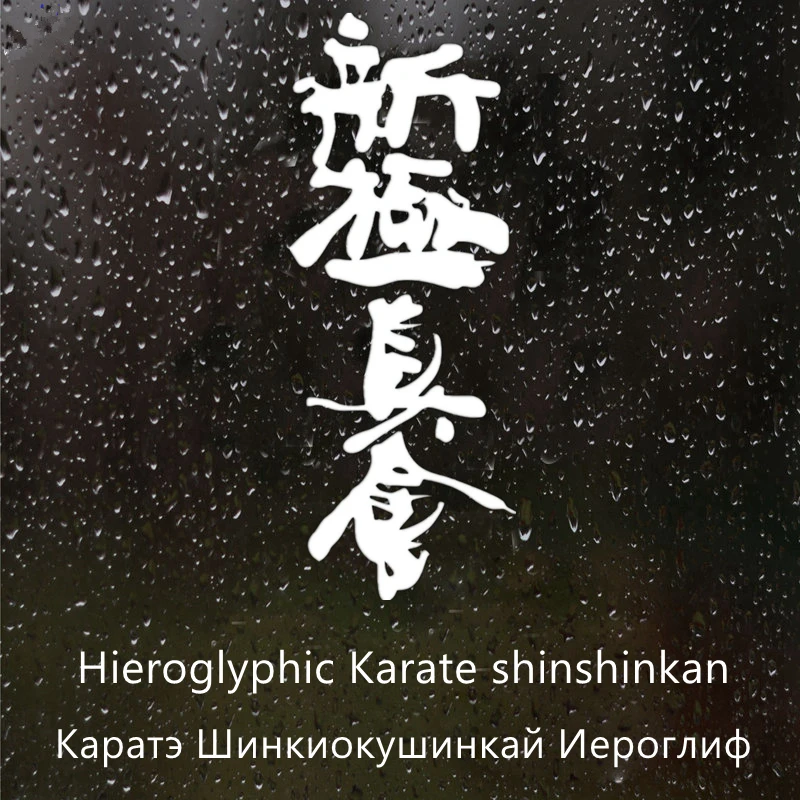 CS 761 # Hieroglyph Shinkyokushinkai забавная наклейка на автомобиль виниловая Серебряный/черный
