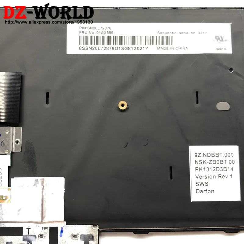 CHNASAWE Laptop UK Backlit Keyboard for Lenovo IBM ThinkPad T480 MT 20L5 20L6