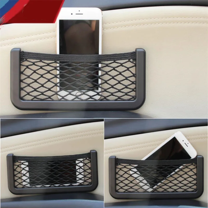 Car Net Bag Storage Pocket Organizer Car Mesh Net Holder Pocket for