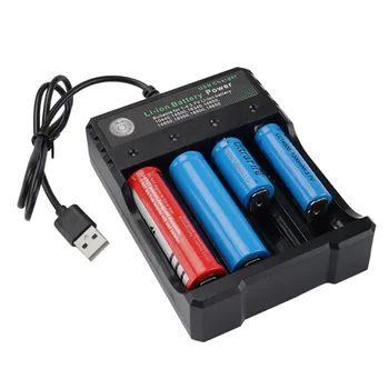 

Battery Charger For 3.7V 18650 14500 16340 26650 Batteries 2/4 Ports Battery Charger With USB Plug Power Tool Accessories