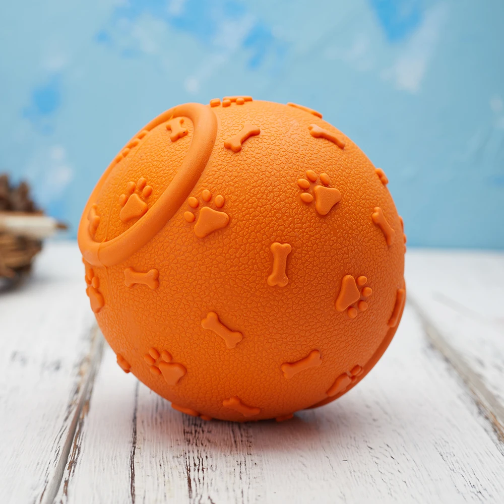 

Dog Interactive Toy Dog Chew Ball Pet Squeaky Ball Tooth Cleaning Training Playing Toy for Dog Puppy Small Size Pet Supplies