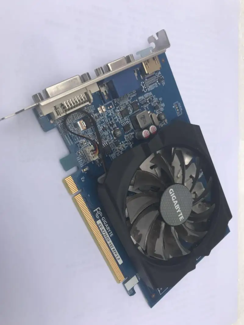 Видеокарта GIGABYTE GT730 1 ГБ GV N730D3 1GI D3 GDDR3 видеокарты для nVIDIA Geforce GT 730 1G Hdmi Dvi б/у VGA