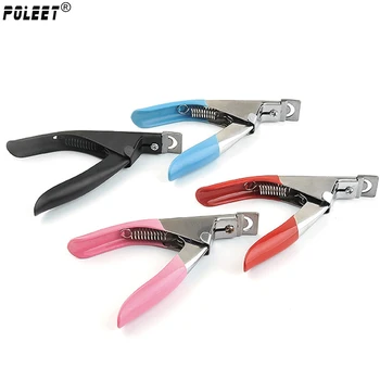 

400PCS/Lot Acrylic UV False Fake Nails Tips Manicure Cutter Clipper Tool Stainless Steel UV Gel Nail Clipper Scissors