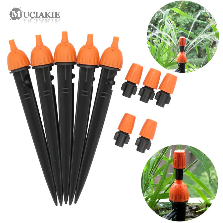 

MUCIAKIE 5PCS Irrigation Drippers Sprinkling And Drip Irrigation Sprayer With Adjustable And Closable Nozzle