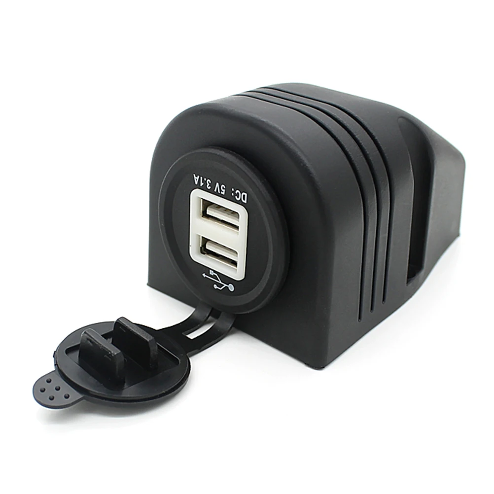 Портативная 12V розетка для автомобильного прикуривателя сплиттер двойной USB порт