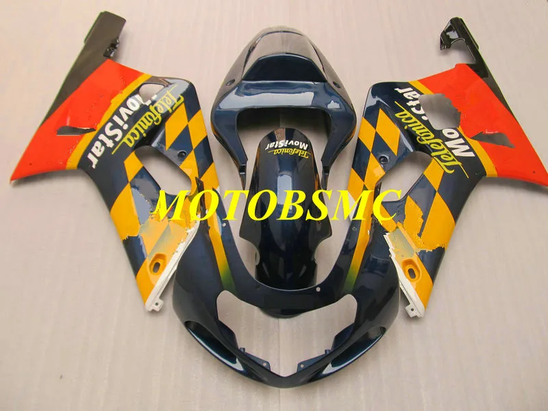 Мотоцикл обтекатель комплект для SUZUKI GSXR600 750 K1 01 02 03 GSXR 600 GSXR750 2001 2002 2003 синий цвет красный, желтый Обтекатели+ подарки SG52