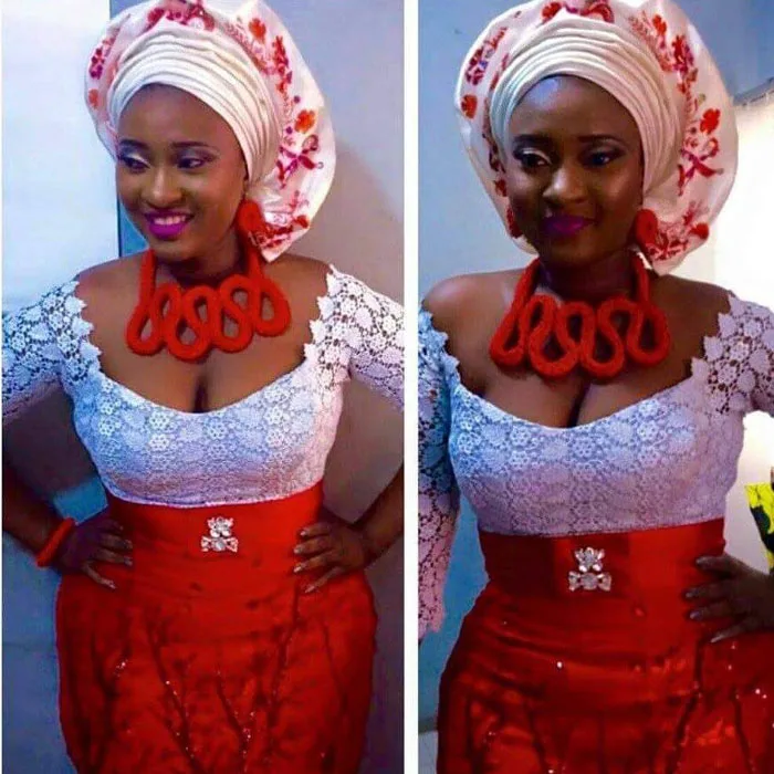 Free Shipping 2016 New Nigerian Wedding African Beads Jewelry Set Red Indian Bridal Necklace Jewelry Set