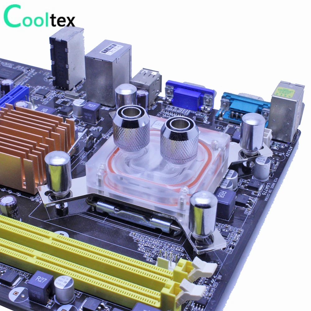 Waterblock-radiador com Bloco de Refrigeração a Água para Processador Intel Lga 775 115x 1366 2011 X99 X79 Diy Ventiladores e resfriadores - Imagem 2