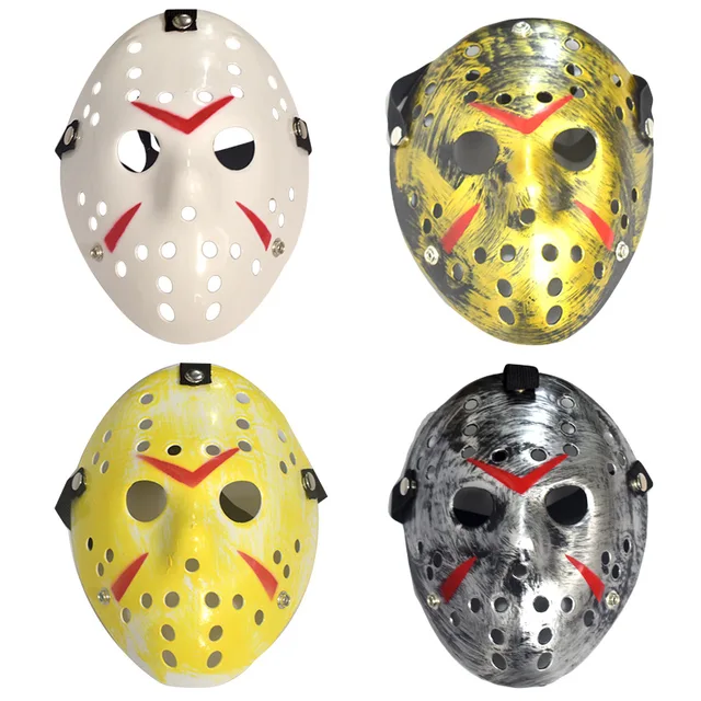 Party Mask Masquerade Masks Thickening Fade Yellow White Jason Mask Halloween Custume Ball Party Horror Funny Face Mask