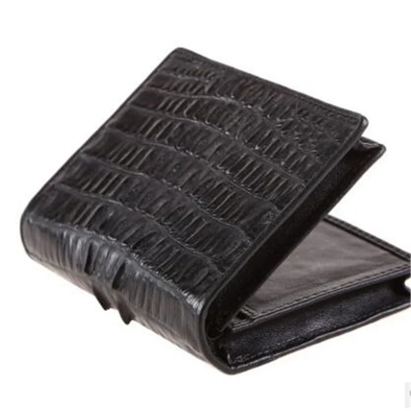 

Fashion Alligator Genuine Leather Men Purse Tide Business Multi-Card Wallet Men Zipper First Layer Cow Leather Purse