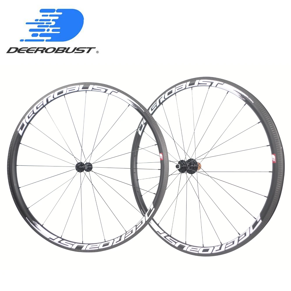 

1220g Extralite 700C 30mm Deep U Shaped Carbon Tubeless Clincher Road Bike Wheels Bicycle Wheel set 6 pawls 20 24 Holes Antibite