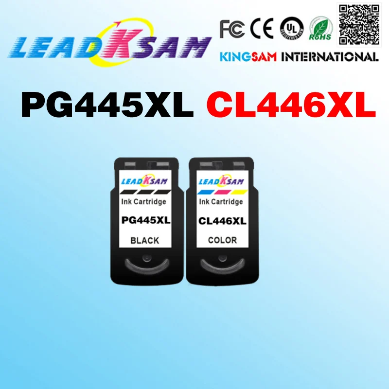 Чернильный картридж Leadksam PG445 CL446 совместим с Canon PG 445 CL 446 PIXMA MX494 MG 2440 2540 2940