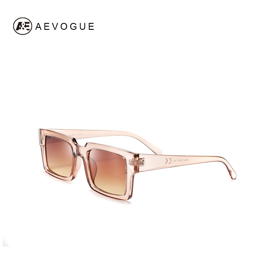 AEVOGUE Sunglasses Women Rectangle Frame Transparent Brand Designer Retro Sun Glasses Unisex Square Brown UV400 AE0664 coach sunglasses Sunglasses