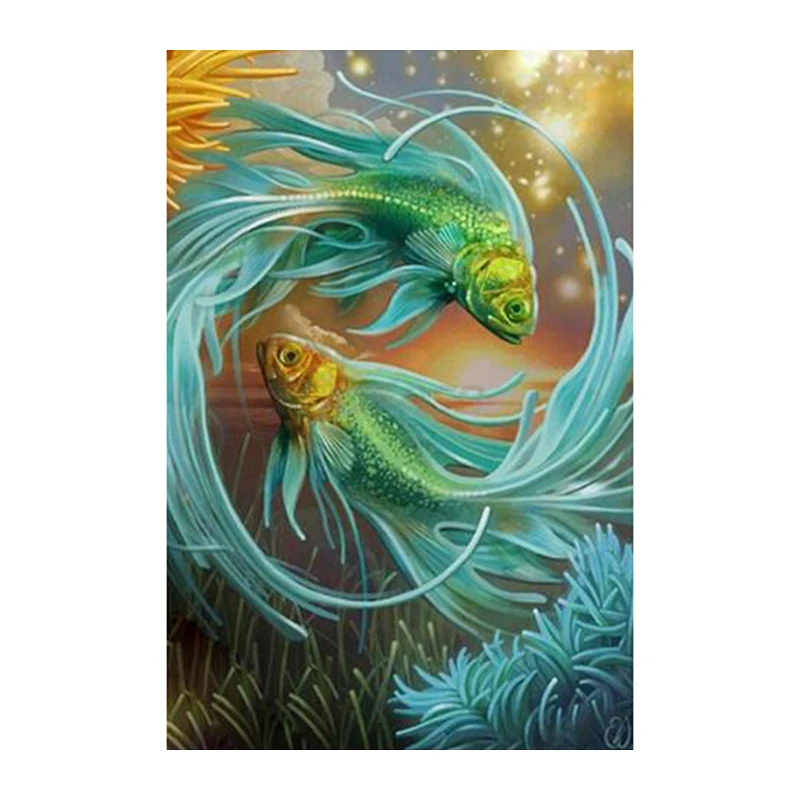 New Arrival Diamond Embroidery Fantasy Fish Painting Home Decoration Diamond Painting Cross Stitch 3D DIY Mosaic Painting