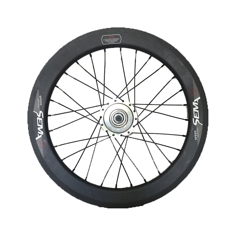Sale SEMA 16 inch 349 for brompton Stumery internal gear 5speed hub T700 Carbon Bicycle Wheels Clincher Cycling 1