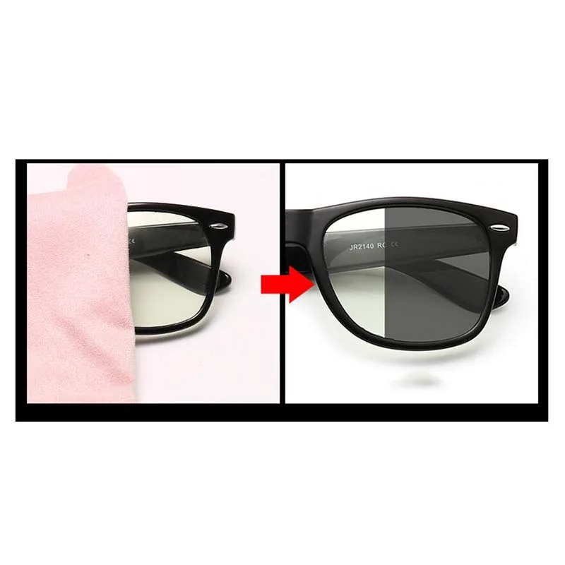 Fashion photochromic Polarized Square Frame glasses Men Women Chameleon Anti-glare Change Color Lens Anti-blue light Glasses