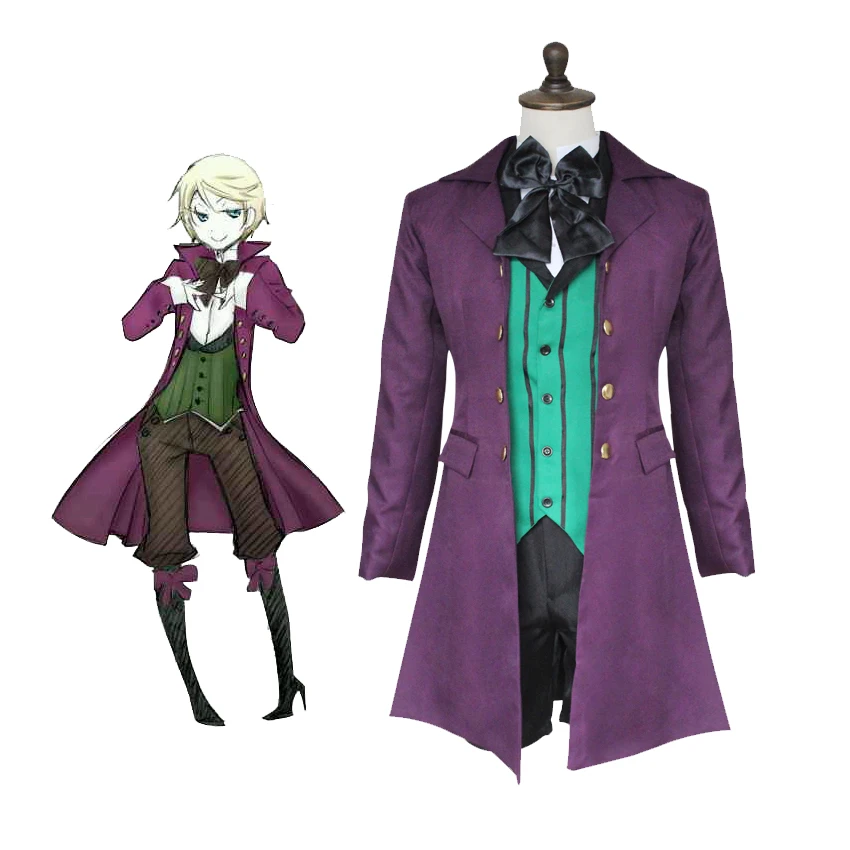 New Anime Black Butler Alois Trancy Cosplay Costume Set Uniform Complete Outfit