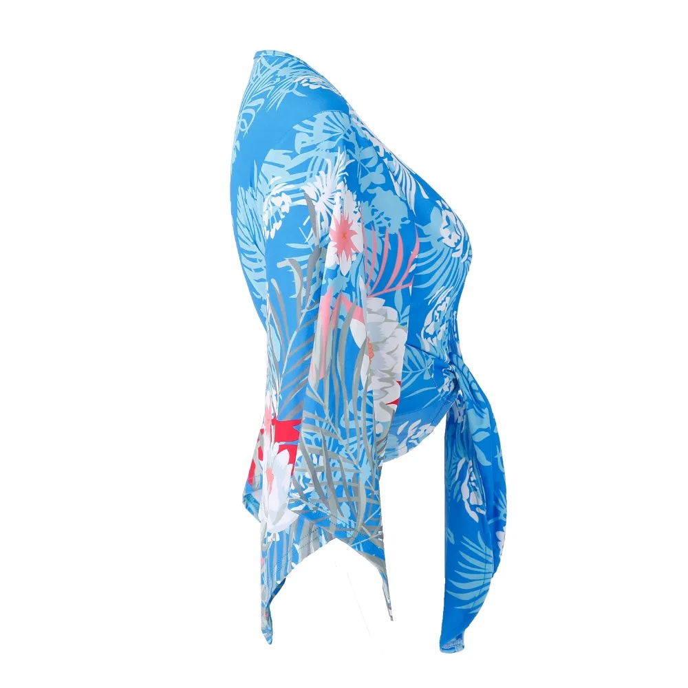 2018 Hot Sale Fashion Bodycon Women T-shirt Sexy Lace Summer V-neck Print Night Party Braces bat sleeve top cloak on chest (12)