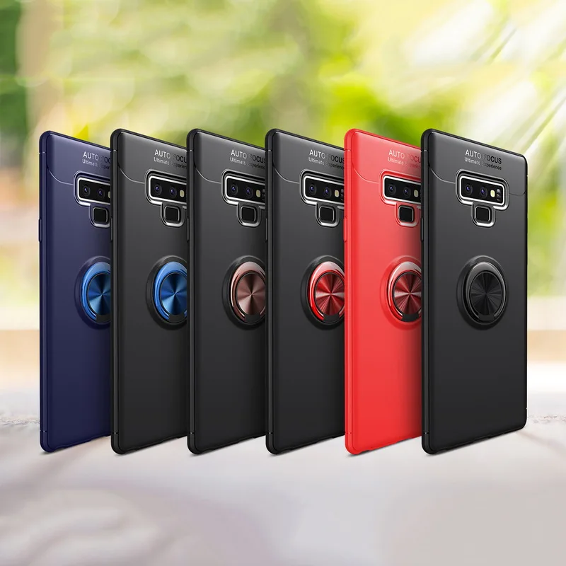 

Rugged TPU Metal Ring Armor Case For Samsung S7 Edge S9 S8 Plus Magnetic Suction Car Holder Cover For Galaxy Note 8 9 Back Case