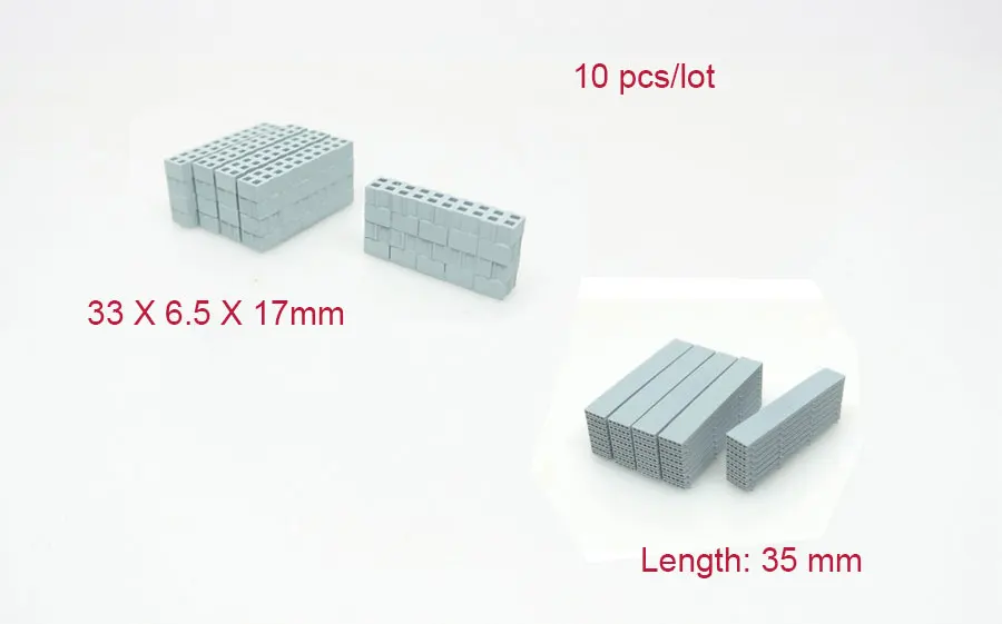

10 PCS DIY 1:87 Simulated Concrete Hollow Brick/Precast Board Sand Table Scene Station Model Train Ho Scale